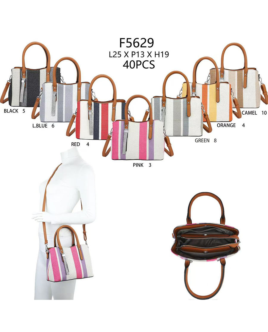 Női színes kézitáska, több rekeszes, hosszú pánttal 5629