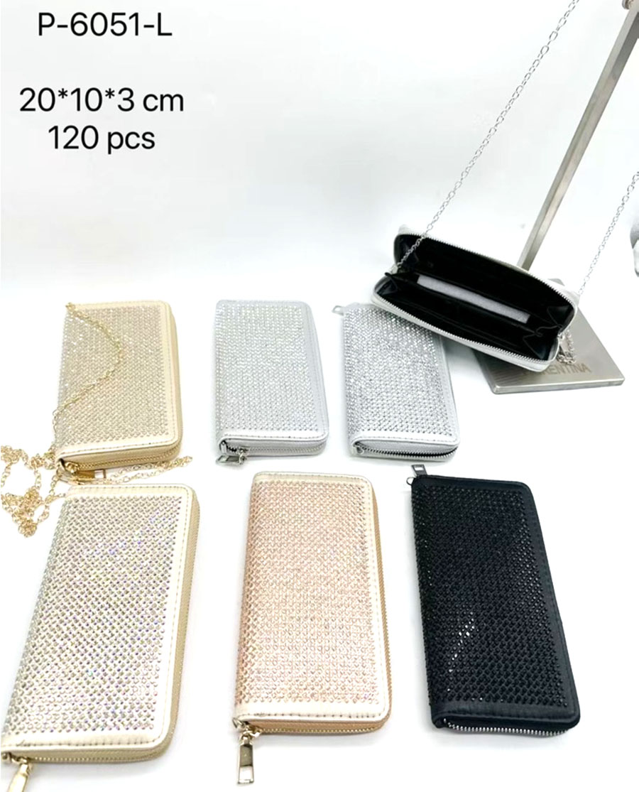 Női csillógó pénztárca P-6051-L