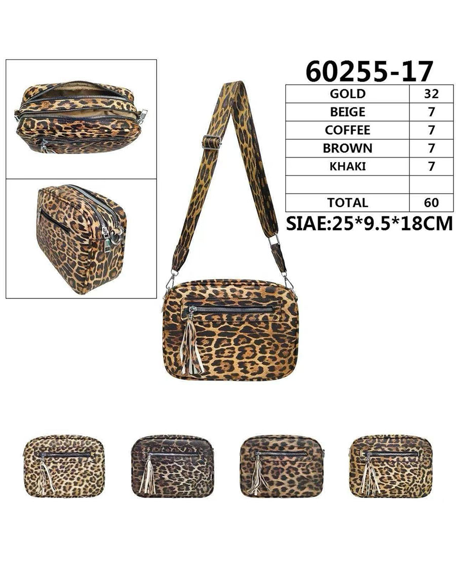 Női oldaltáska leopárd mintás 60255-17