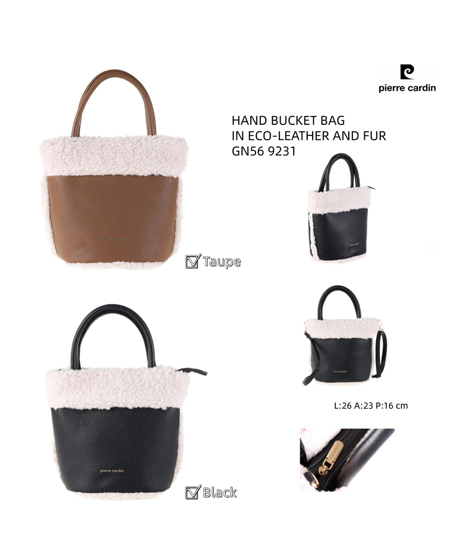 PierreCardin Női kézitáska plüss szegéllyel díszítve GN56 9231