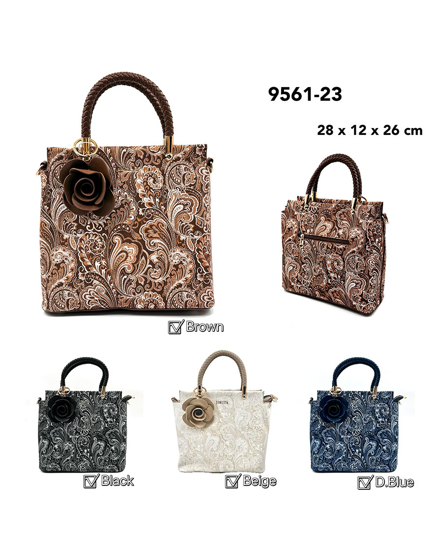 JORITA Női kézitáska, rózsával díszítve 9561-23