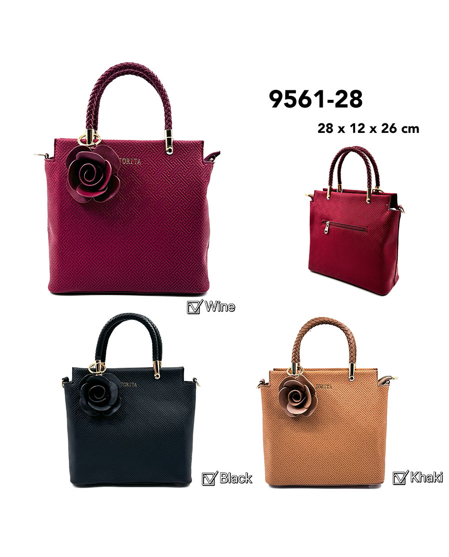JORITA Női kézitáska, rózsával díszítve 9561-28