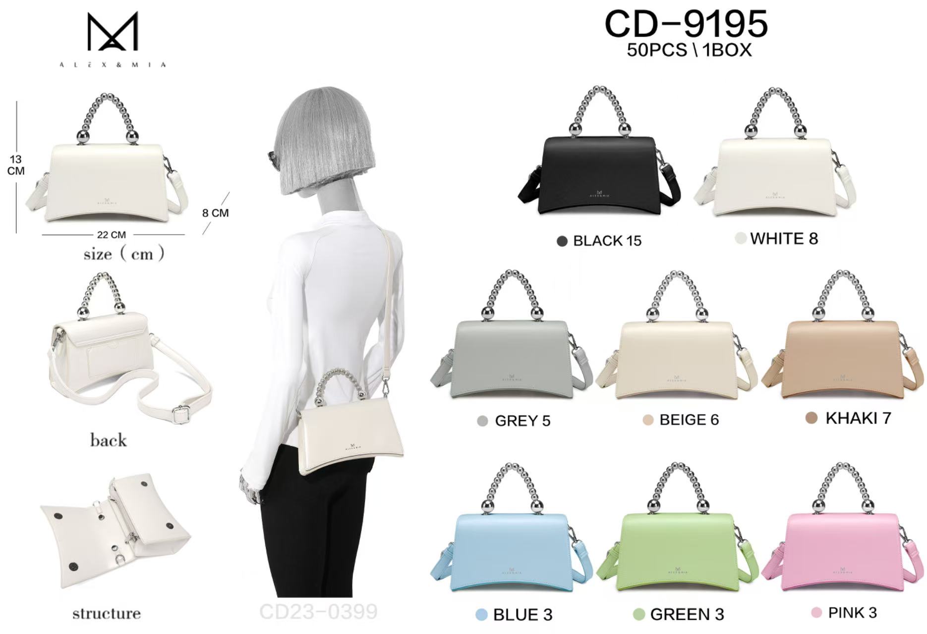 Alex&Mia Női divat kézitáska CD-9195