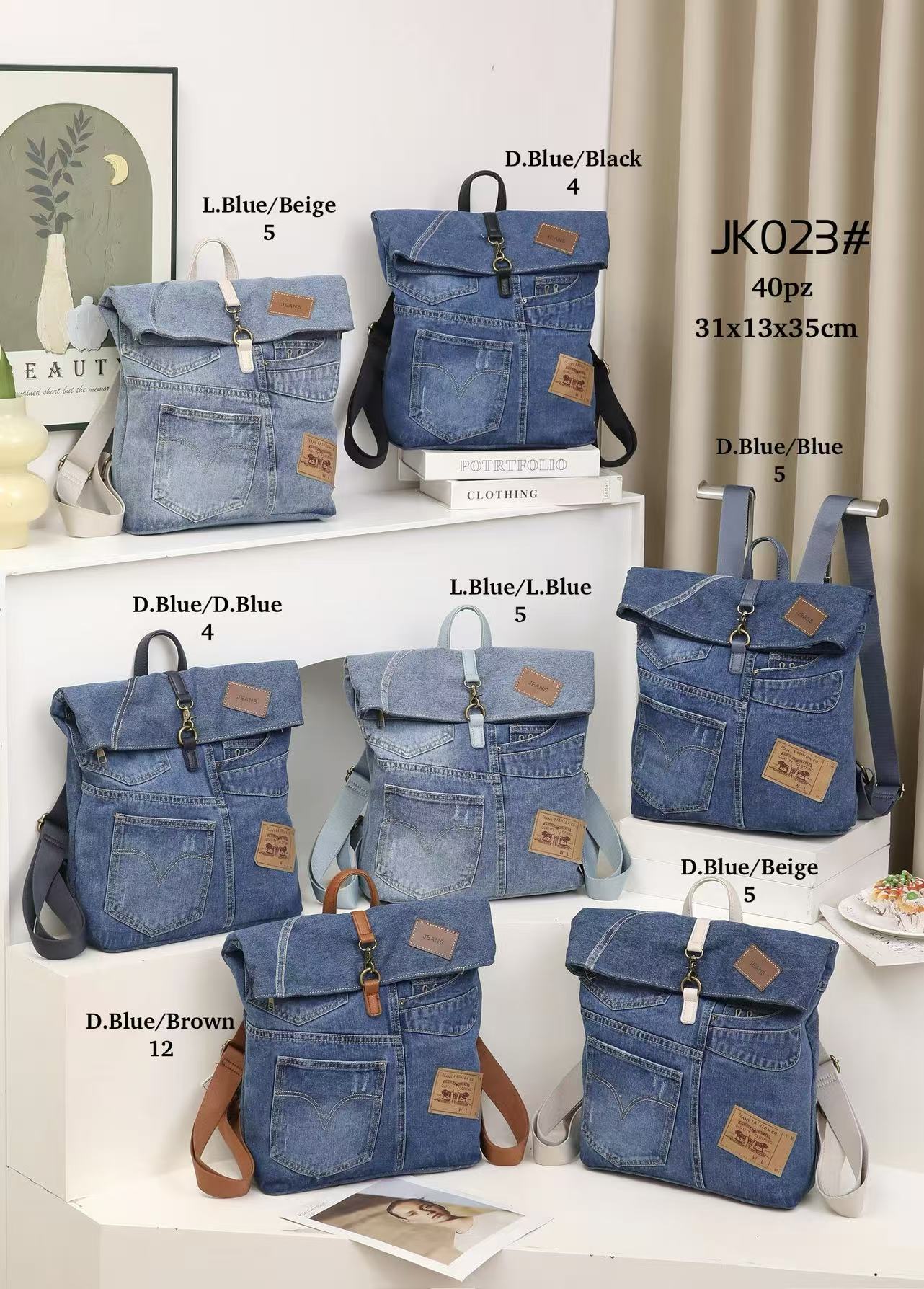 Maxfly női farmer háti táska JK023