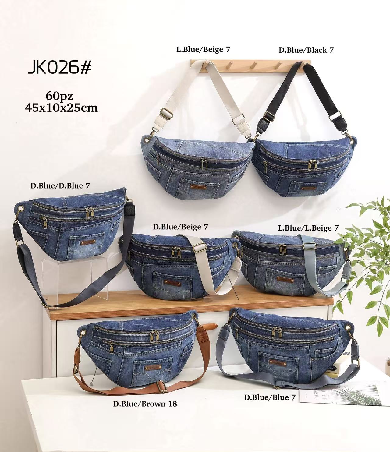 Maxfly női farmer öv táska JK026