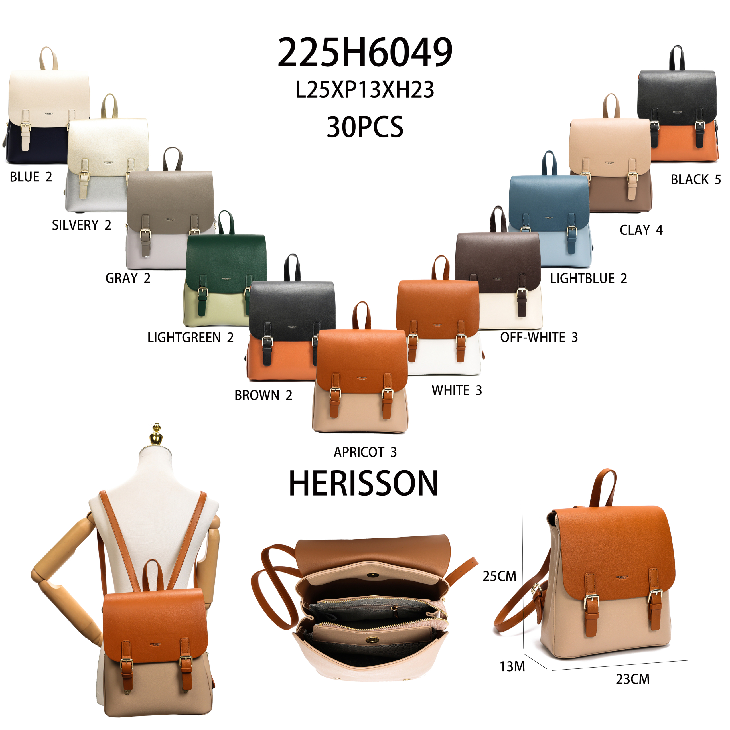 Herisson női h&aacute;ti t&aacute;ska 225H6049