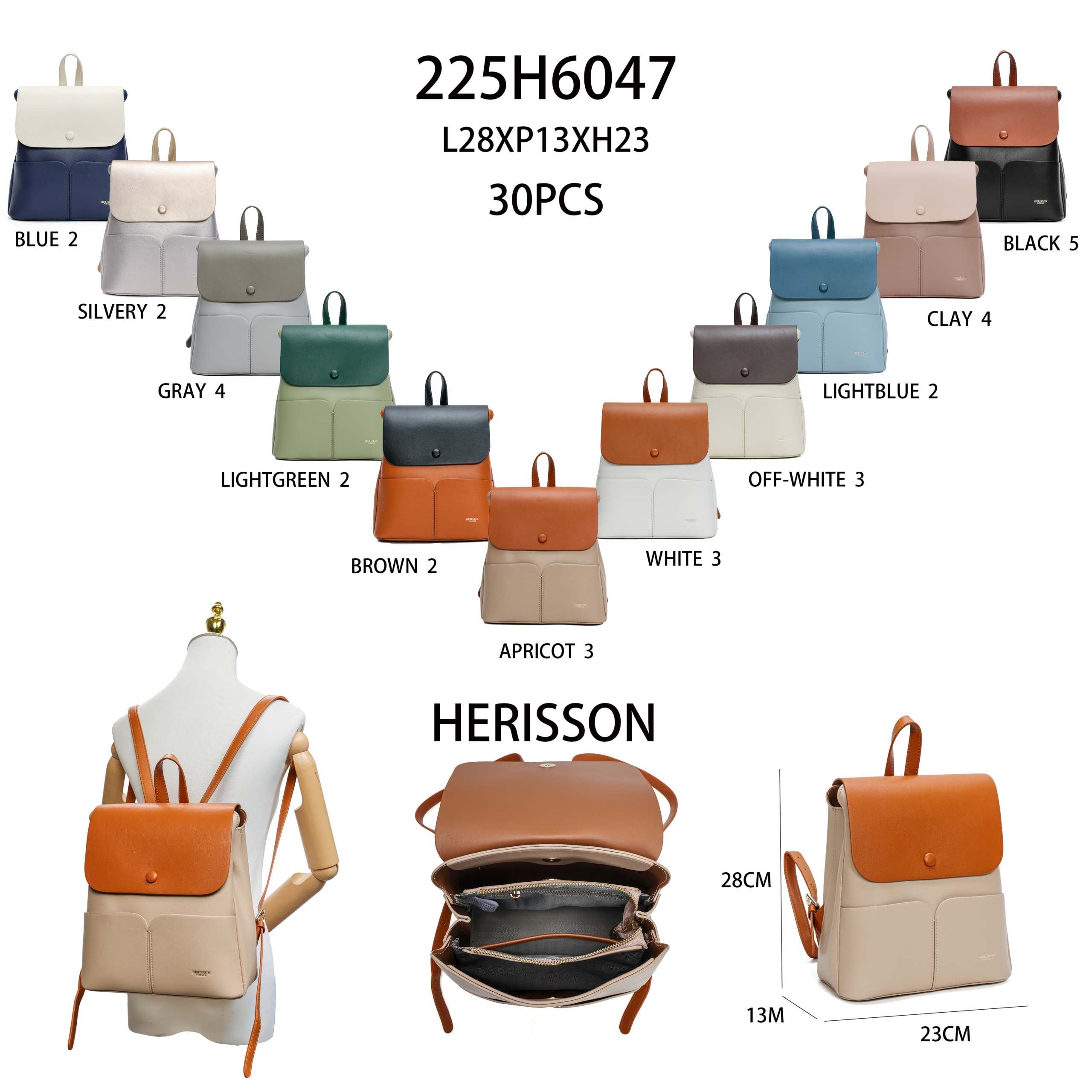 Herisson női háti táska 225H6047