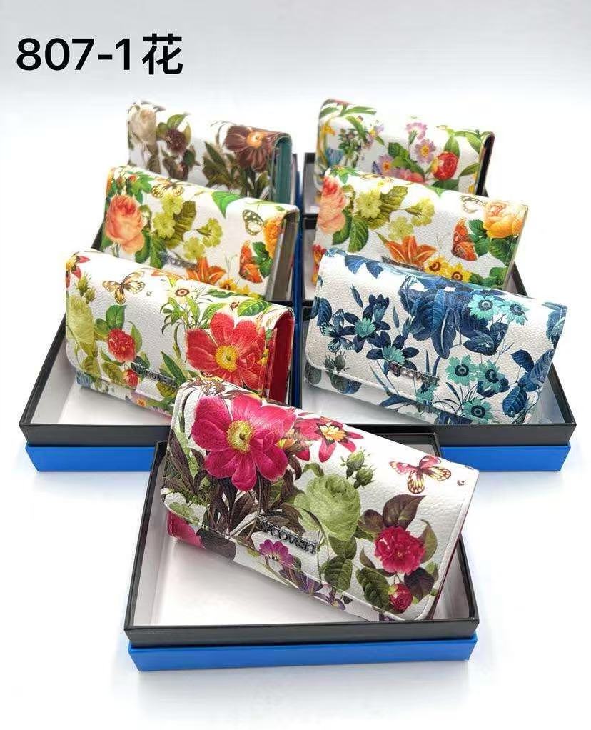 YYcoveri női virágos műbőr pénztárca 807-1