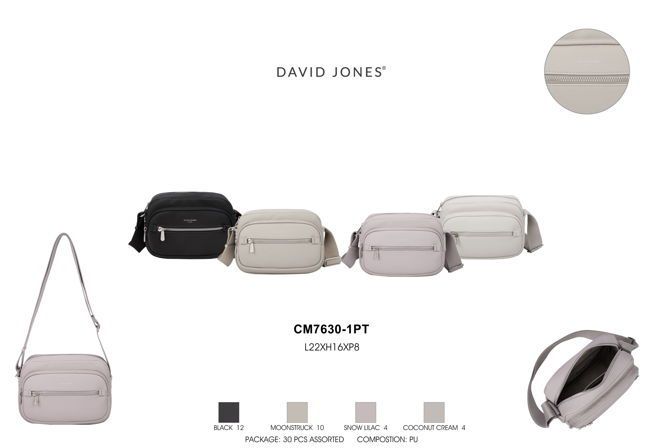 David Jones női oldal táska CM7630-1PT