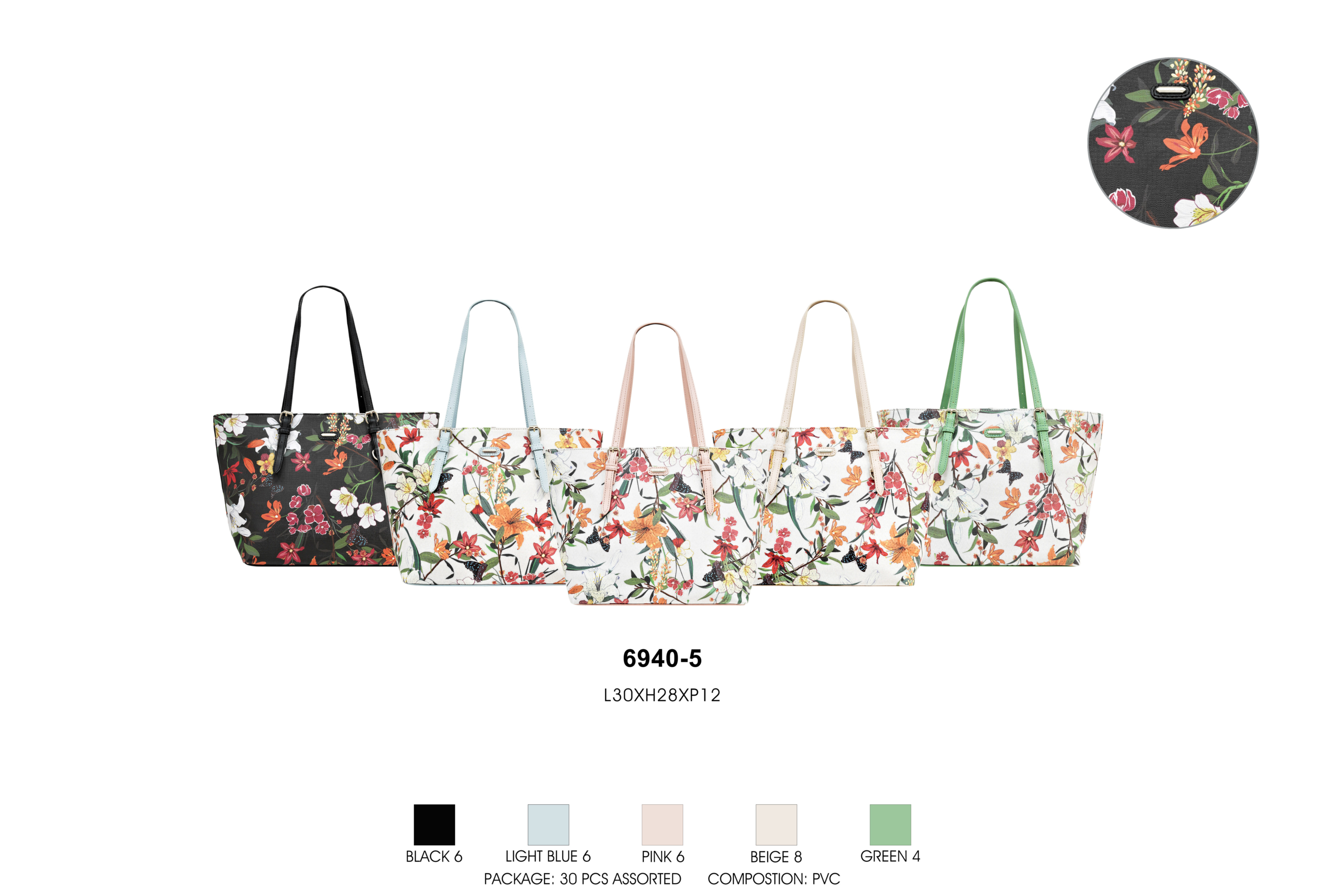 David Jones női vir&aacute;gos t&aacute;ska 6940-5