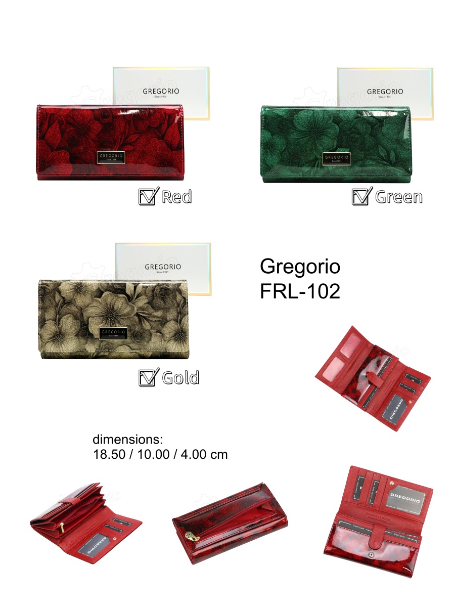 Gregorio Női pénztárca valódi bőr FRL-102