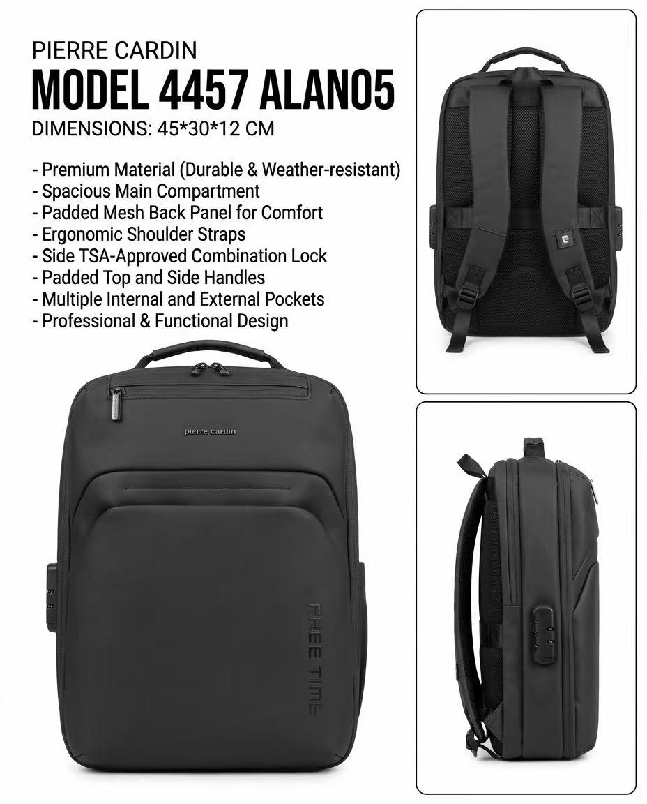 Pierre Cardin Férfi minőségi hátizsák ALAN05 4457