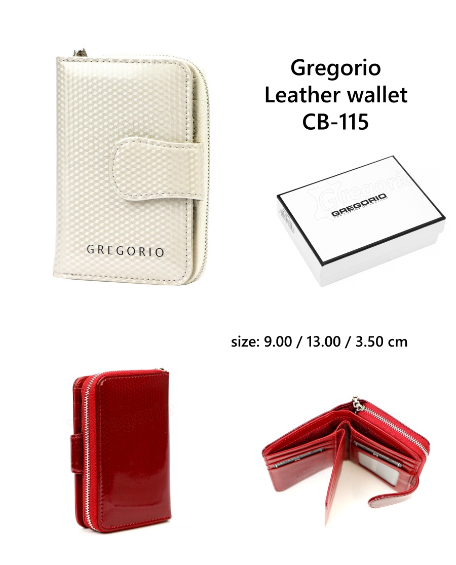 Gregorio Női pénztárca valódi bőr CB-115 BEIGE